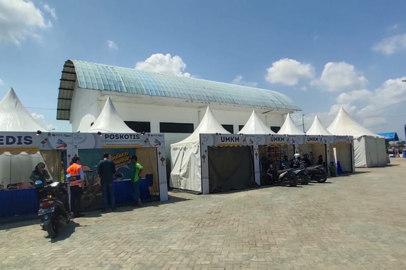 Jembatan Timbang (JT) Balonggandu di Karaw dialihfungsikan sebagai tempat beristirahat pemudik . (Kemenhub)