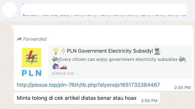 [Cek Fakta] Benarkah PLN Bagikan Subsidi Listrik Rp5 Juta Melalui <i>Link</i> Ini? Cek Dulu Faktanya