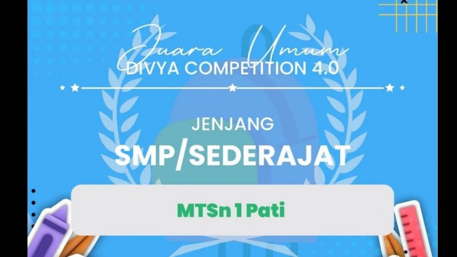 Madrasah Tsanawiyah Negeri (MTsN) 1 Pati menjadi Juara Umum Divya Competition 4.0. Foto: Dok. Kemenag