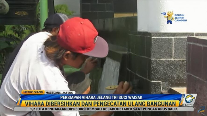 Wihara di Magelang Berbenah Jelang Perayaan Waisak Nasional