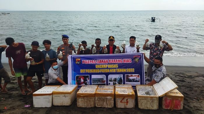 KKP-Polri Gagalkan Penyelundupan Karang Hias di Lombok