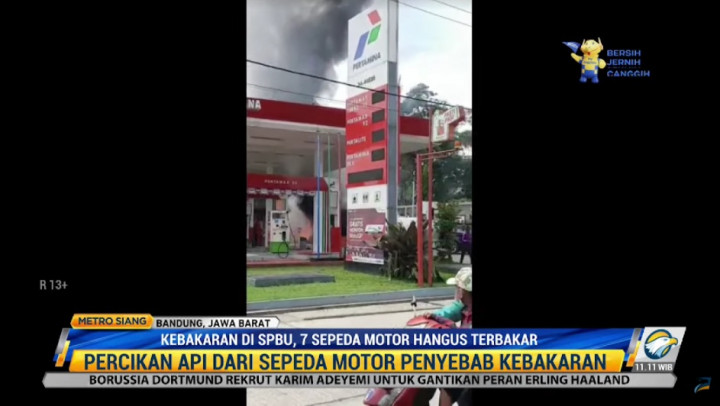 7 Motor Terbakar di SPBU Kabupaten Bandung