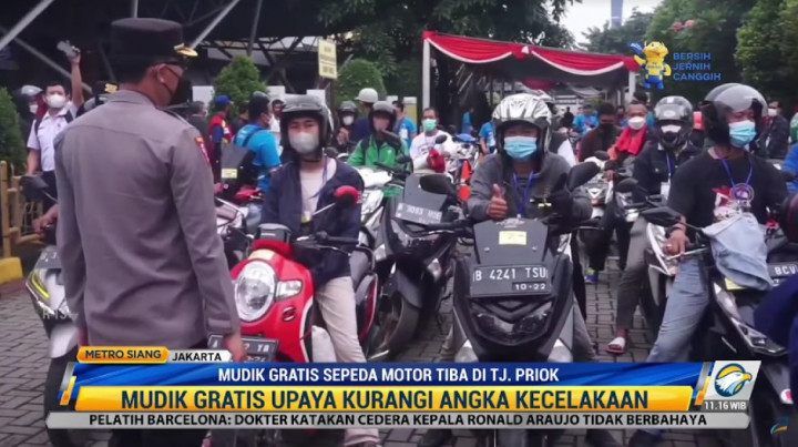1.082 Peserta Mudik Gratis Kemenhub Gelombang I Tiba di Tanjung Priok