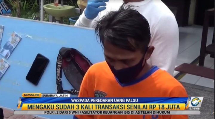 Pengedar Uang Palsu di Malang Ditangkap