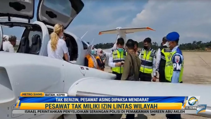 Tak Berizin, Pesawat Asing Asal Malaysia Dipaksa Mendarat