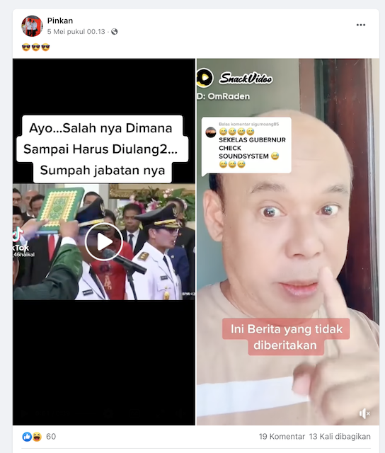 [Cek Fakta] Beredar Video Lama Anies Baswedan Berkali-Kali Salah Mengucapkan Sumpah Jabatan? Cek Faktanya