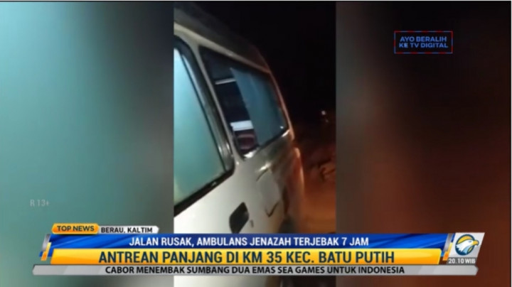 Jalan Rusak, Ambulans Pengangkut Jenazah Terjebak 7 Jam