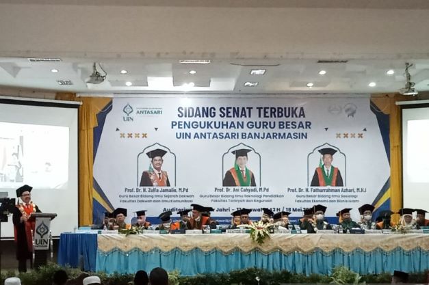 UIN Antasari Banjarmasin Kukuhkan 3 Guru Besar