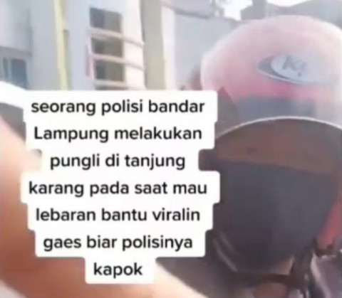 Viral, Video Polantas Diduga Pungli di Bandar Lampung