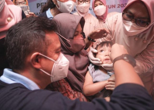 Pencanangan Bulan Imunisasi Anak Nasional (BIAN) dari Kemenkes tutup kesenjangan imunitas kesehatan. (Foto: Dok. Birkom Kemenkes)