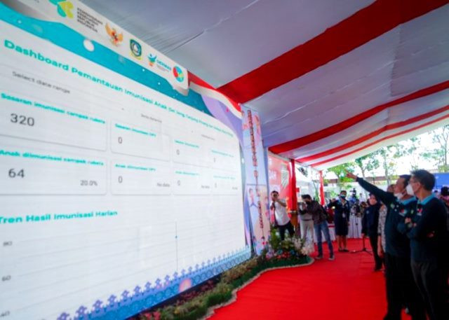 Untuk mendukung upaya peningkatan angka cakupan imunisasi dasar lengkap, Kemenkes uji coba aplikasi ASIK. (Foto: Dok. Birkom Kemenkes)