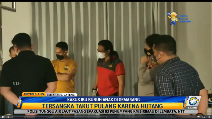 Kasus Ibu Bunuh Anak di Semarang, Tersangka Takut Pulang Karena Hutang