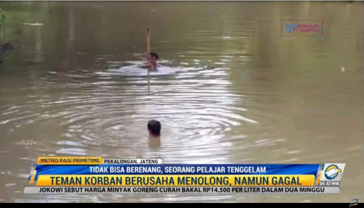 Siswa Kelas 2 SMP Tenggelam di Pekalongan