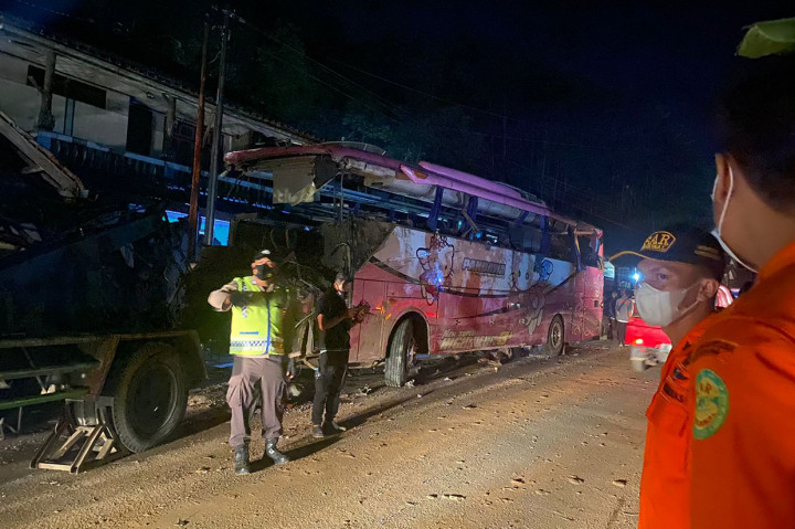 Ringsek, Begini Kondisi Bus PO Pandawa Usai Kecelakaan dan Tewaskan 4 Orang
