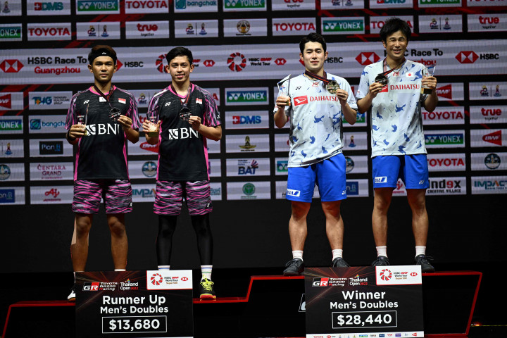 Fajar/Rian Mundur, Hoki/Kobayashi Juara Thailand Open 2022