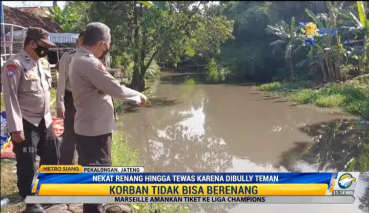 Polisi Pasang Tanda Larangan Berenang di Sungai Tempat Siswa SMP Tenggelam