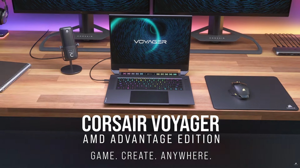 Laptop gaming Corsair Voyager a1600 AMD Advantage Edition.