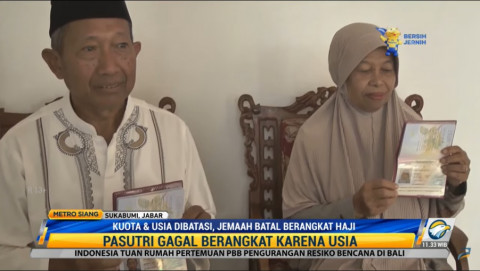 Sedihnya Suami-Istri Lansia Sukabumi Gagal Berangkat Haji