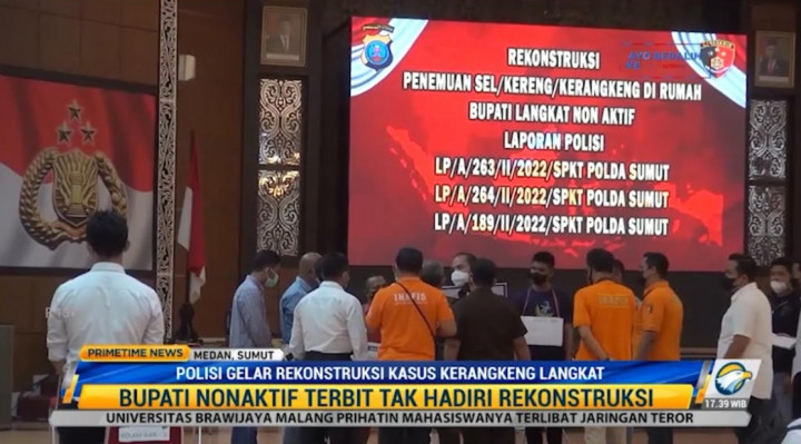 Polda Sumut Gelar Rekonstruksi Kasus Kerangkeng Manusia di Langkat