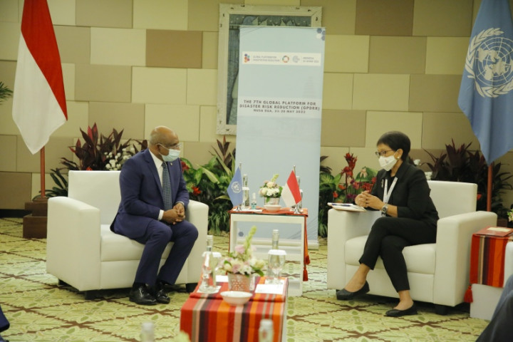 Menlu Gelar Pertemuan Bilateral Usai Pembukaan GPDRR ke-7