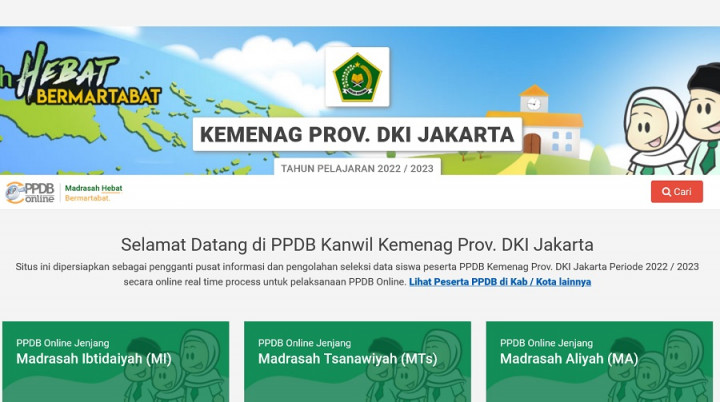 Catat, Ini Jadwal Lengkap PPDB Madrasah DKI Jakarta 2022
