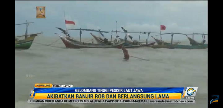 Banjir Rob, Nelayan di Tuban Takut Melaut