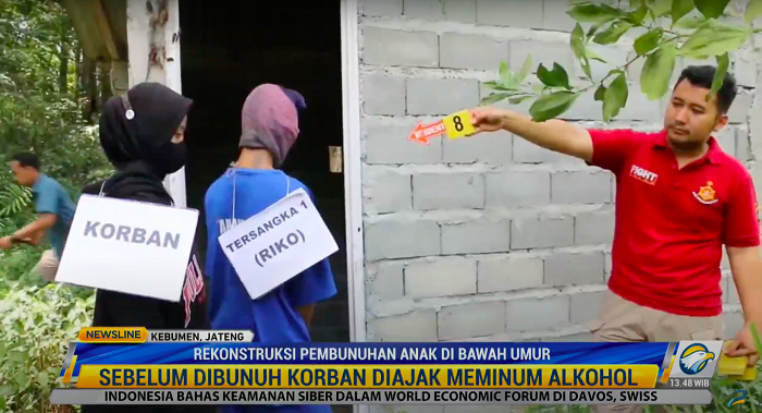 Rekonstruksi Pembunuhan Siswi SMP di Kebumen