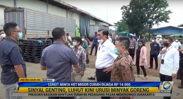 Luhut Minta HET Minyak Goreng Curah Dijaga Rp14.000