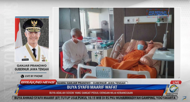 Ganjar Pranowo Puji Kesederhanaan Buya Syafii: Dirawat di RS Muhammadiyah Saja