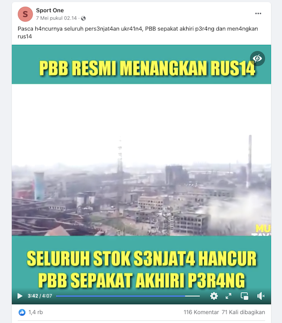 [Cek Fakta] Benarkah PBB Sebut Rusia Pemenang dalam Perang Melawan Ukraina? Cek Faktanya