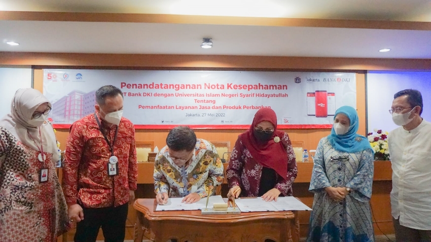 Bank DKI melakukan penandatanganan nota kesepahaman (MoU) dengan Universitas Islam Negeri Syarif Hidayatullah Jakarta.
