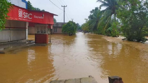 Ratusan Rumah di Tabalong Masih Terendam Banjir