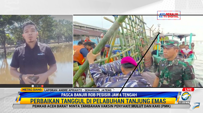 Perbaikan Tanggul di Pelabuhan Tanjung Emas Selesai Dikerjakan