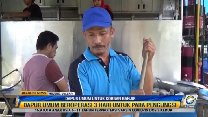 Dapur Umum Dioperasikan untuk Warga Terdampak Banjir Bandang Majene