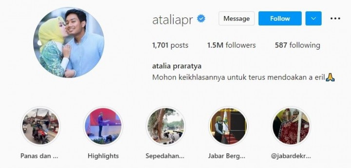 Pasang Foto dengan Eril, Istri Ridwan Kamil Minta Netizen Doakan Anaknya