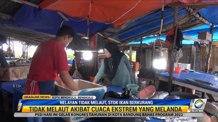 Pasokan Menipis, Harga Ikan Laut di Bengkulu Melambung