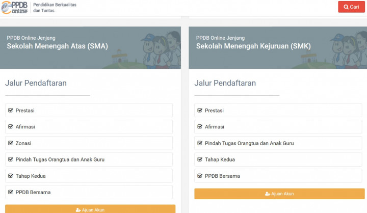 Simak, Berikut Cara Pengajuan Akun PPDB DKI Jakarta 2022 SMA/SMK