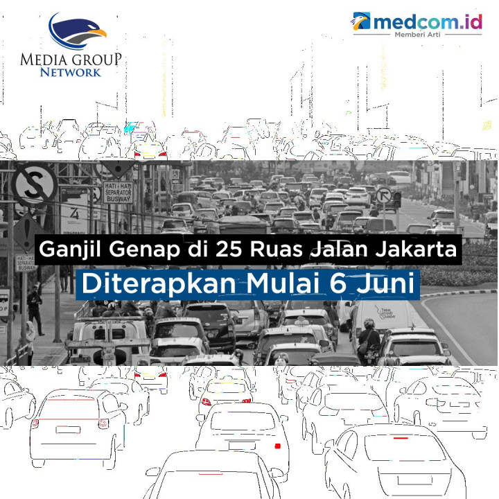 Ganjil Genap di 25 Ruas Jalan Jakarta Diterapkan Mulai 6 Juni