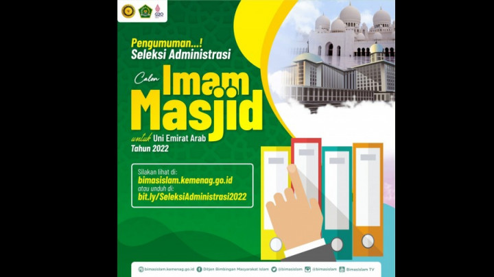 211 Pendaftar Lolos Seleksi Administrasi Calon Imam Masjid UEA, Cek di Sini
