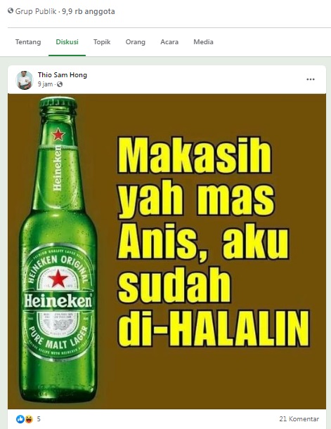 [Cek Fakta] Benarkah Anies Baswedan Halalkan Bir? Ini Faktanya