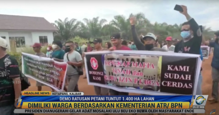 Demo Ratusan Warga di Ketapang Tuntut Pengembalian 1.400 Hektare Lahan