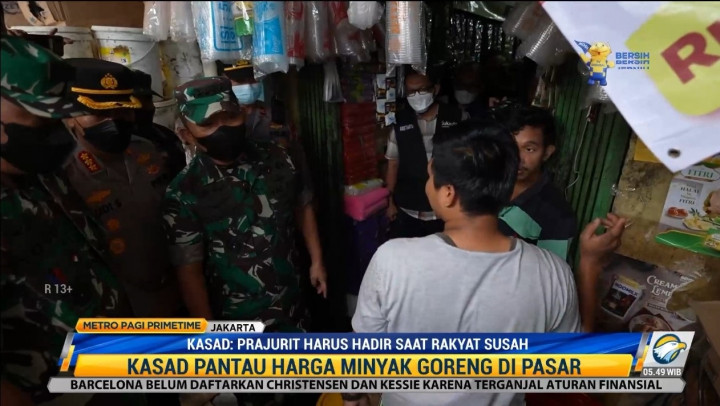 Kasad Pantau Harga Minyak Goreng di Ibu Kota, Dapat Perintah dari Luhut