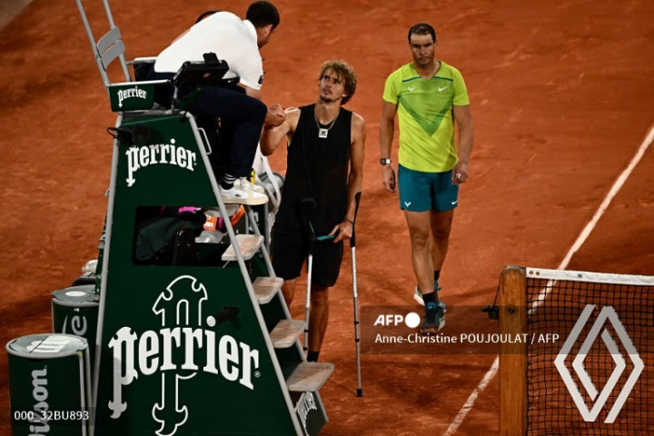 French Open: Cedera Zverev Beri Jalan Nadal Menuju Gelar ke-14