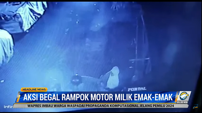 Aksi Begal Rampok Motor Milik Emak-Emak di Duren Sawit