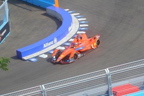 Pembalap Mahindra Racing Oliver Rowland. (Foto: Medcom.id/Ahmad Garuda)