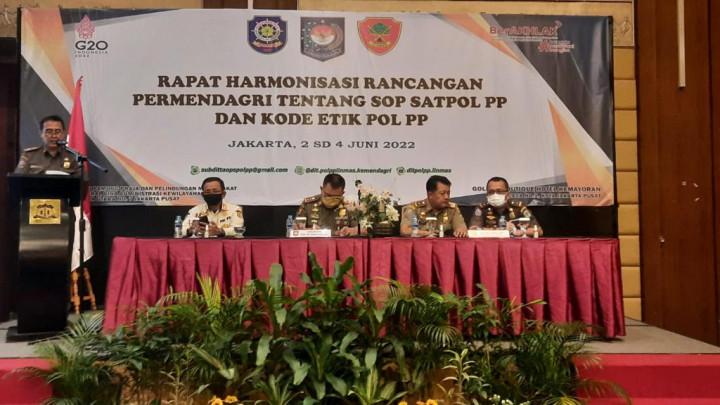 Direktorat Pol PP dan Linmas Harmonisasi Permendagri Tentang SOP dan Kode Etik Satpol PP