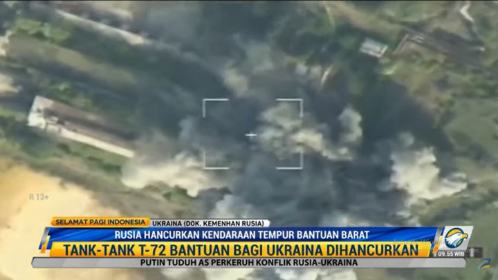 Rusia Hancurkan Tank T-72 Bantuan Eropa Timur untuk Ukraina
