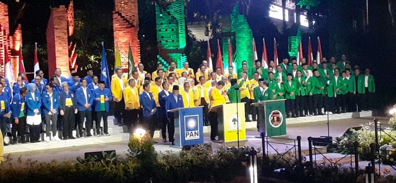 Koalisi Indonesia Bersatu (KIB) yang diinisiasi Partai Golkar, PAN, dan PPP diusulkan membuka penjaringan calon presiden (capres). Foto: Medcom.id/Fachrie