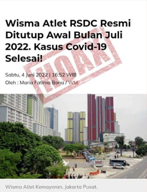 Foto tangkapan layar informasi yang beredar di media sosial