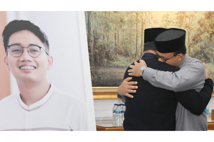 Momen Anies Baswedan Takziah ke Rumah Dinas Ridwan Kamil